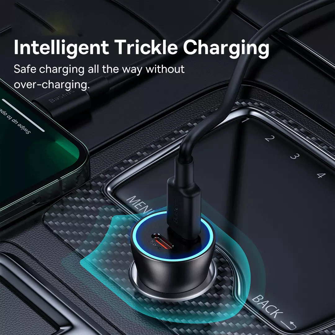 Baseus Golden Contact Pro Dual USB-C Quick Charger Car Charger 40W - Fast Charging for Two Devices - Image 6