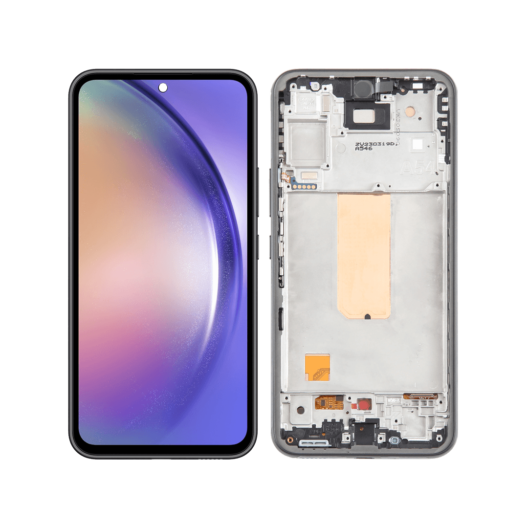 Samsung A54 SM-A546 Awesome Graphite replacement screen with frame NZ