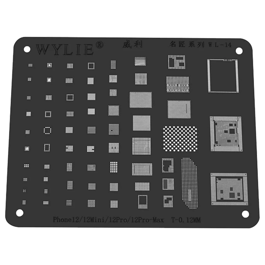 iPhone 12 Series BGA Reballing Stencil | Wylie WL-14
