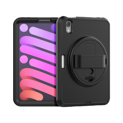iPad mini 7 mini 6 rugged heavy duty case NZ with hand strap and kickstand