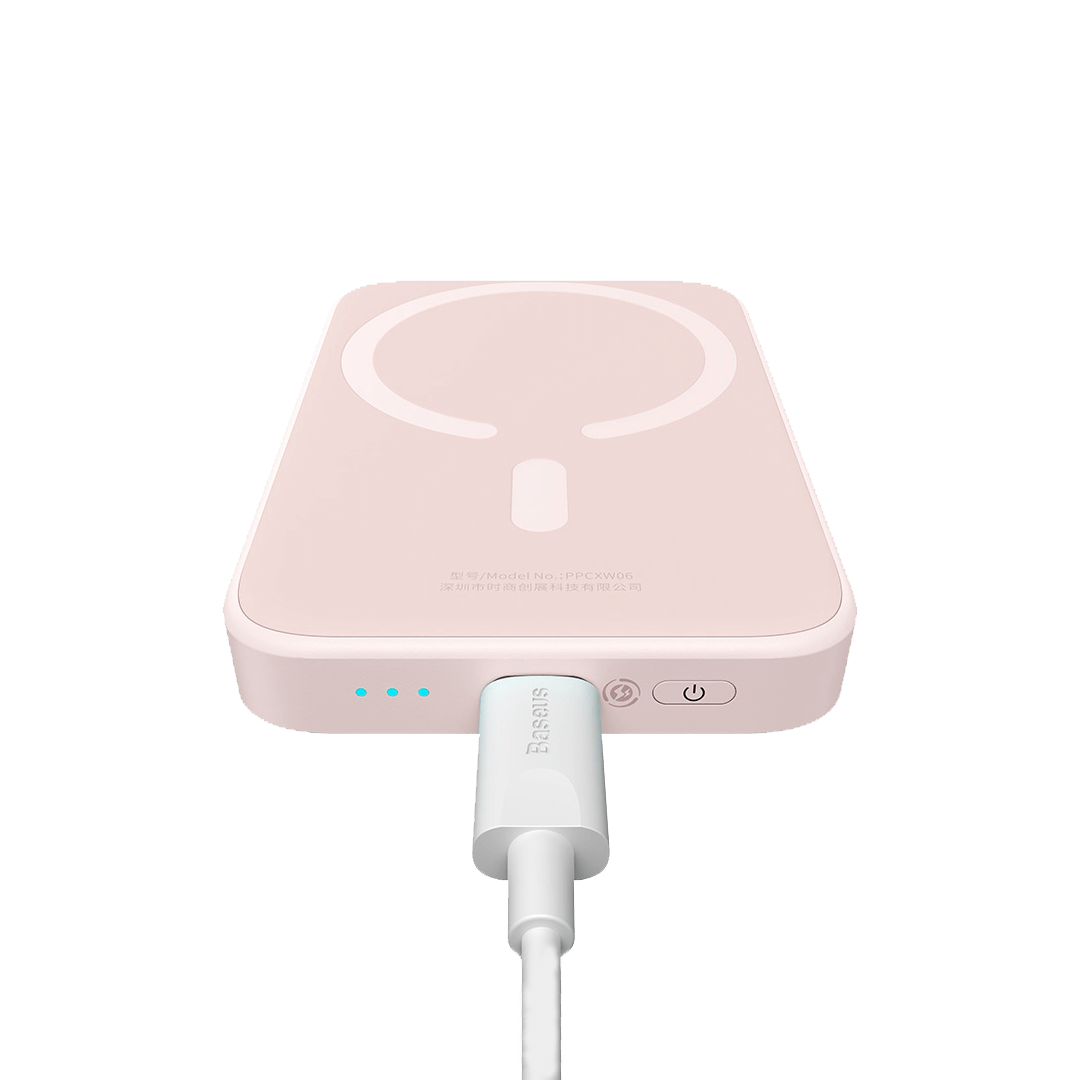 Baseus 6000mAh 20W Wireless Charger Power Bank Pink GA Tech