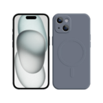 iPhone 15 Magnetic Silicone Case Grey