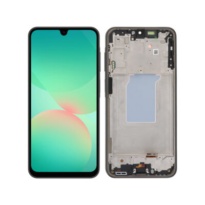 Samsung Galaxy A26 black replacement screen with frame SM-A266E