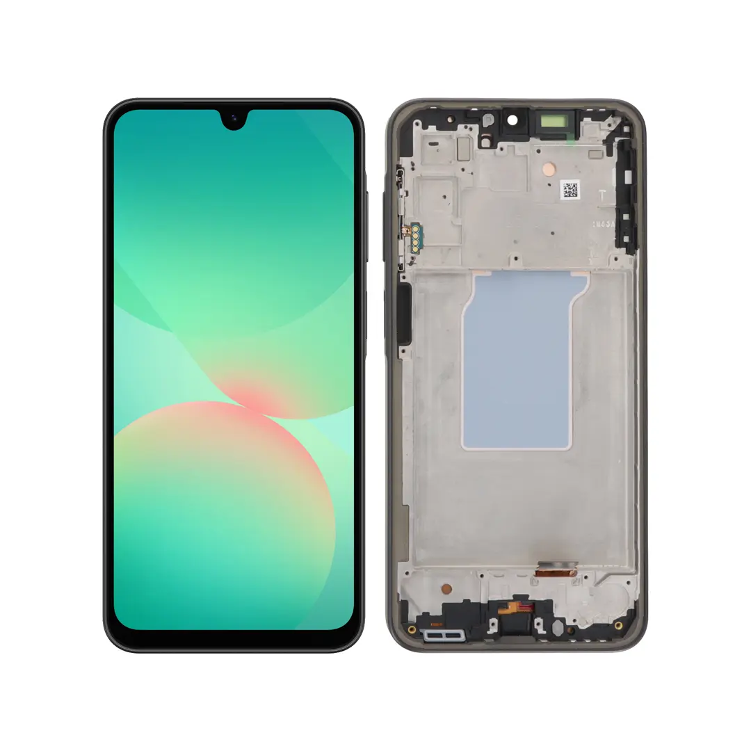 Samsung Galaxy A26 black replacement screen with frame SM-A266E