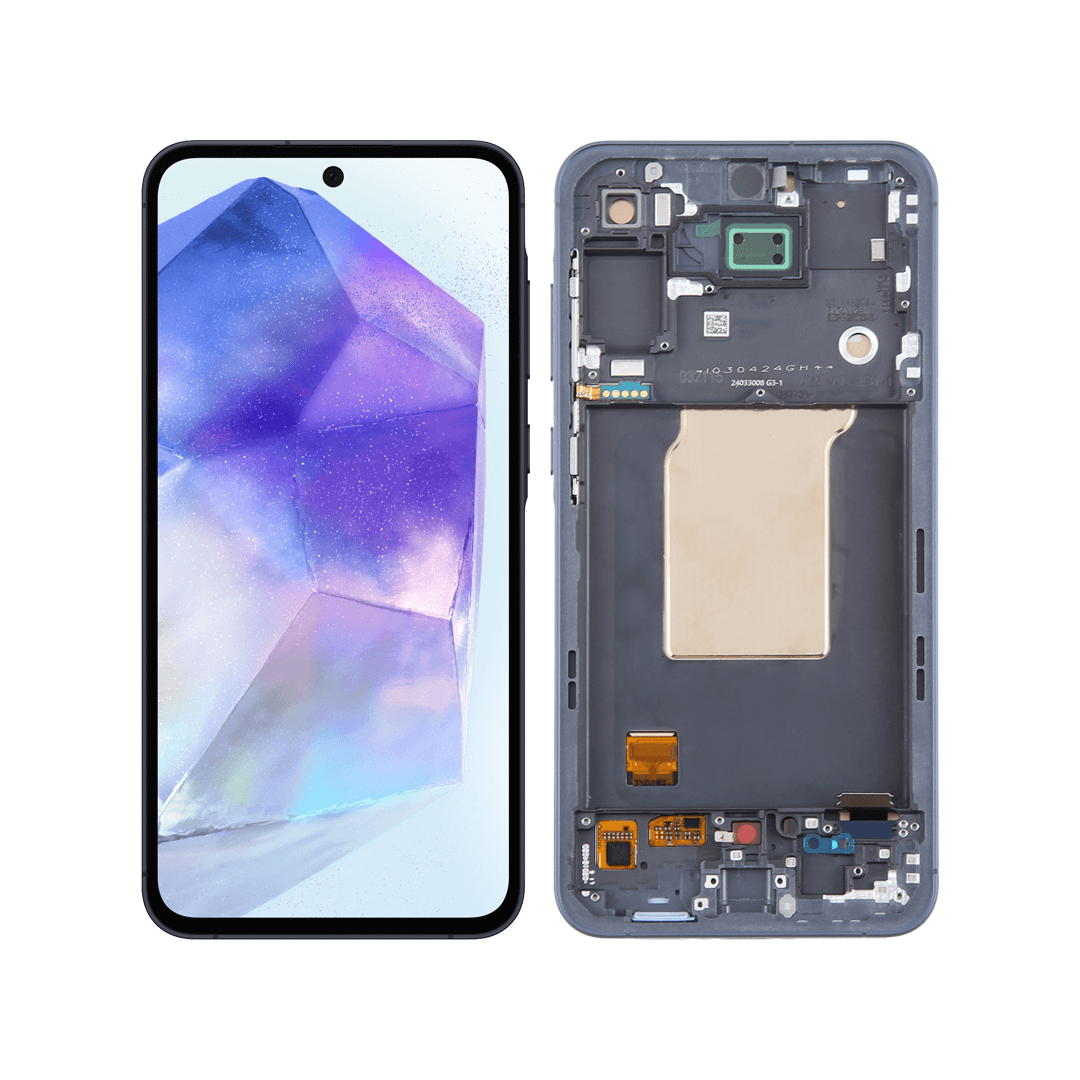 Samsung A55 SM-A556 Awesome Navy replacement screen with frame NZ