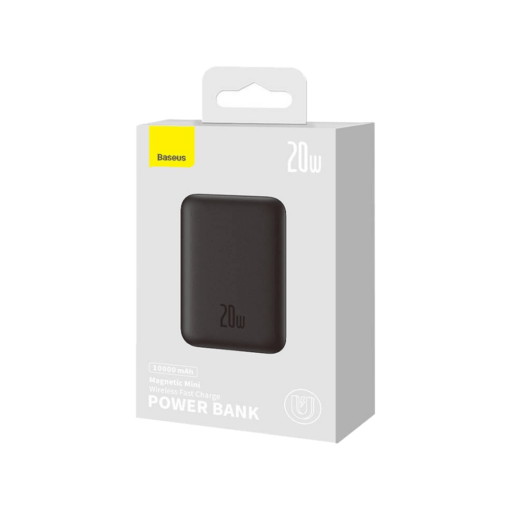 Baseus Magnetic Mini Wireless Portable Charger - 10,000mAh, Fast Charge, Compact Design - Black - Image 9