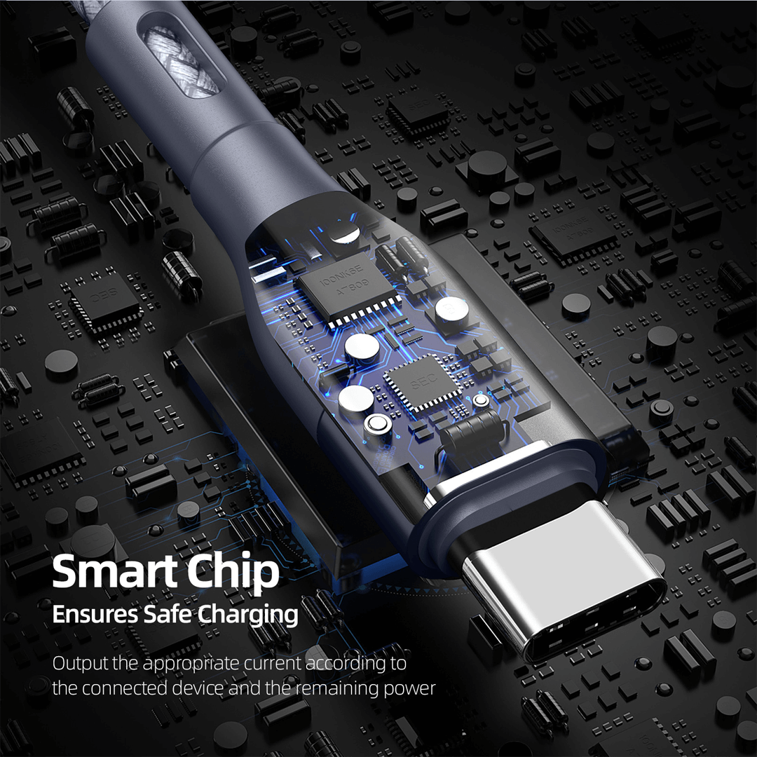 USB-A to USB-C Braided Fast Charging / Data Sync Cable - 2m | A8 by Duzzona - Image 5