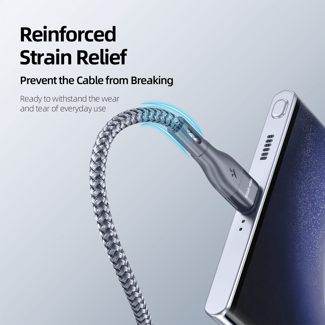 USB-A to USB-C Braided Fast Charging / Data Sync Cable - 2m | A8 by Duzzona - Image 7