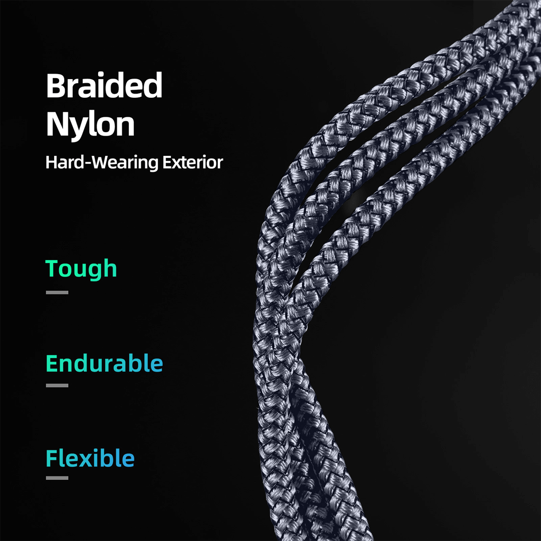 USB-A to USB-C Braided Fast Charging / Data Sync Cable - 2m | A8 by Duzzona - Image 9