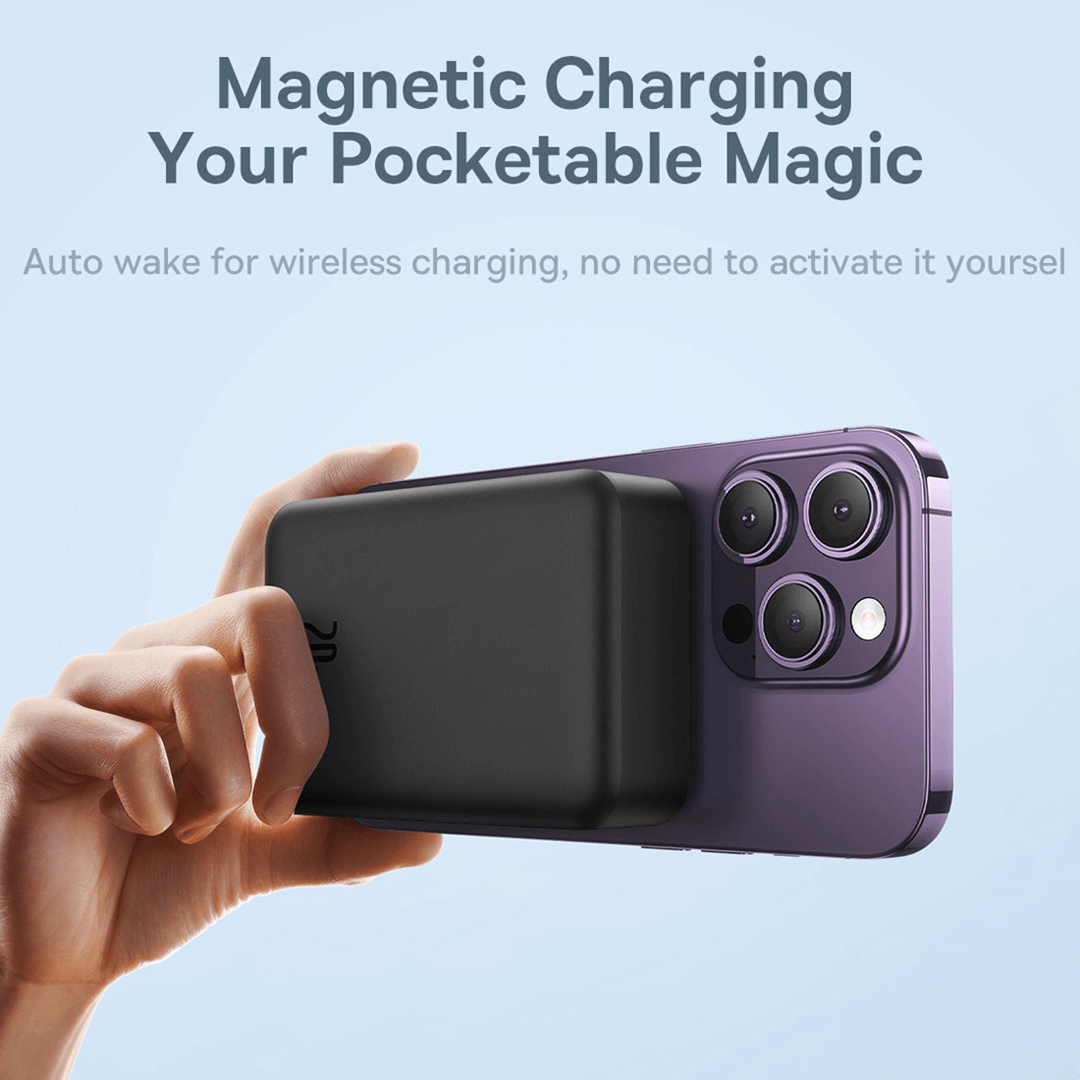 Baseus Magnetic Mini Wireless Power Bank 20000mAh - Black - Image 5