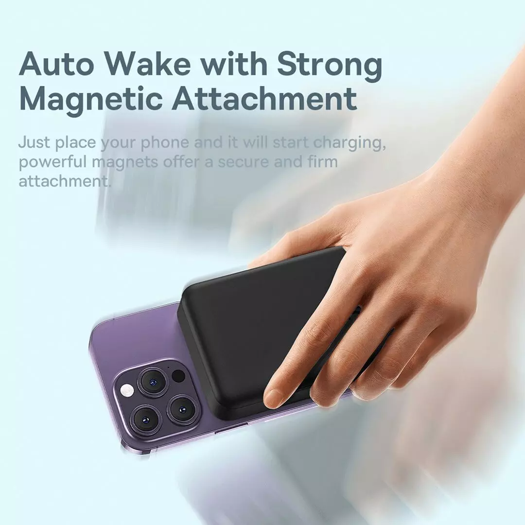 Baseus Magnetic Mini Wireless Power Bank 20000mAh - Black - Image 6
