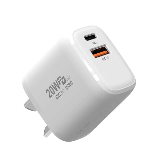 20W Dual-Port Fast Charger / USB-C PD and USB-A QC 3.0 - A2008-02 - Image 2