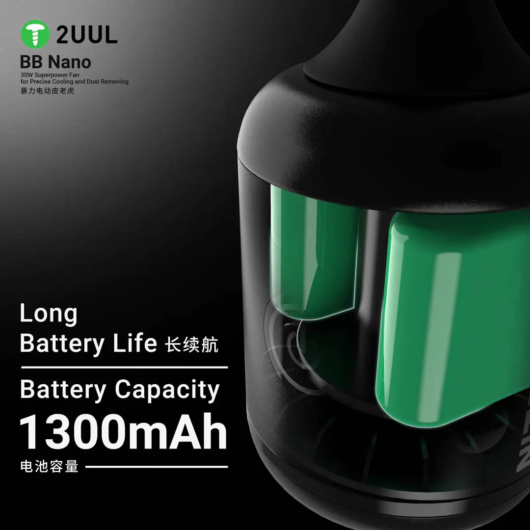 2UUL DA90-BB Nano 30W Superpower Fan - High-Speed Cooling and Dust Removal for Electronics - Compact and USB-Powered - Image 5