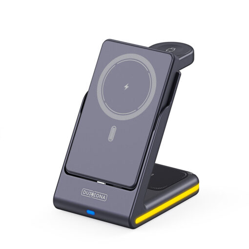 3-in-1 Magnetic Wireless Charging Station with Detachable Power Bank W24 by Duzzona - Image 2