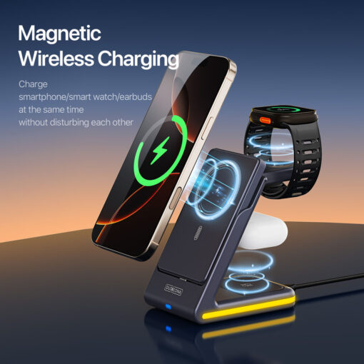 3-in-1 Magnetic Wireless Charging Station with Detachable Power Bank W24 by Duzzona - Image 4