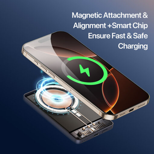 3-in-1 Magnetic Wireless Charging Station with Detachable Power Bank W24 by Duzzona - Image 6