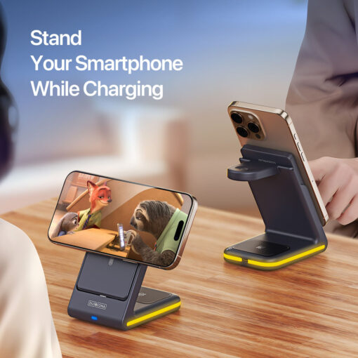 3-in-1 Magnetic Wireless Charging Station with Detachable Power Bank W24 by Duzzona - Image 8