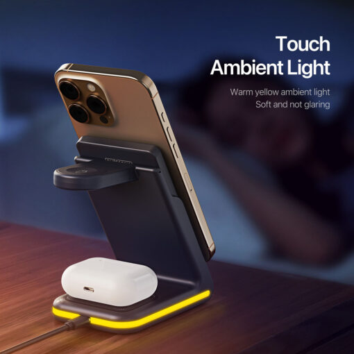 3-in-1 Magnetic Wireless Charging Station with Detachable Power Bank W24 by Duzzona - Image 9
