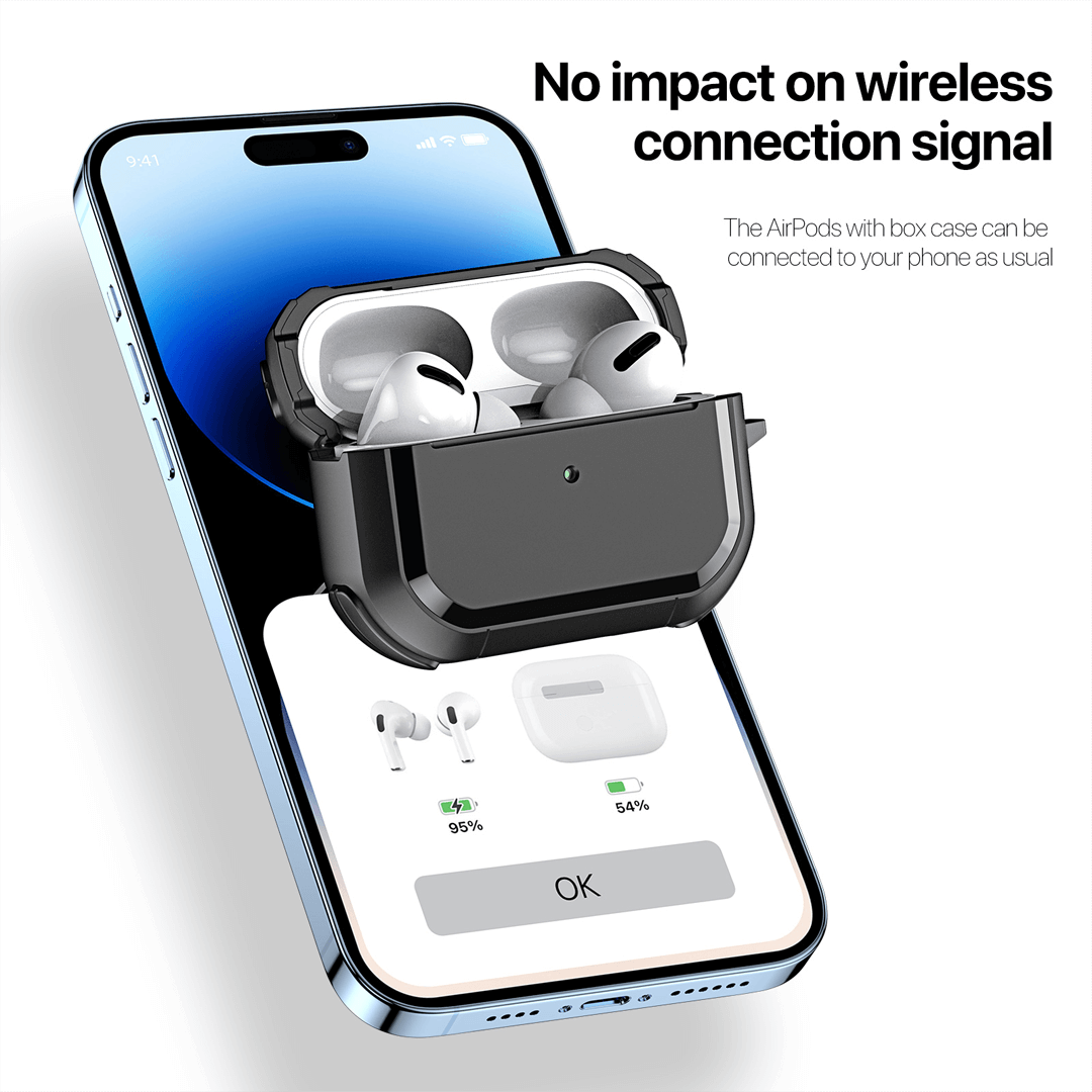AirPods Pro 2 Case with Carabiner Hook Black by Dux Ducis - Image 4