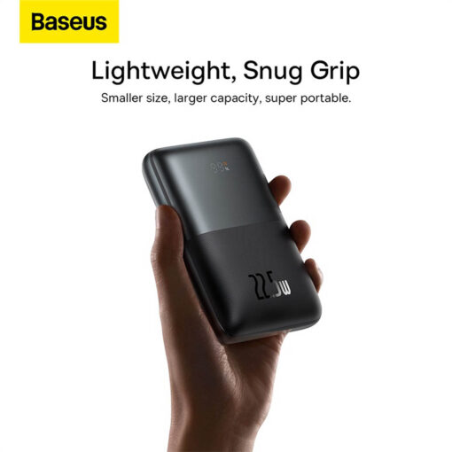 Baseus Bipow Pro 20,000mAh 22.5W Fast Charge Power Bank with Digital Display - Black - Image 4