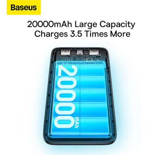 Baseus Bipow Pro 20,000mAh 22.5W Fast Charge Power Bank with Digital Display - Black - Image 5