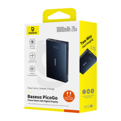 Baseus PicoGo 10,000mAh 20W Fast Charging Power Bank - Cosmic Black - Image 9