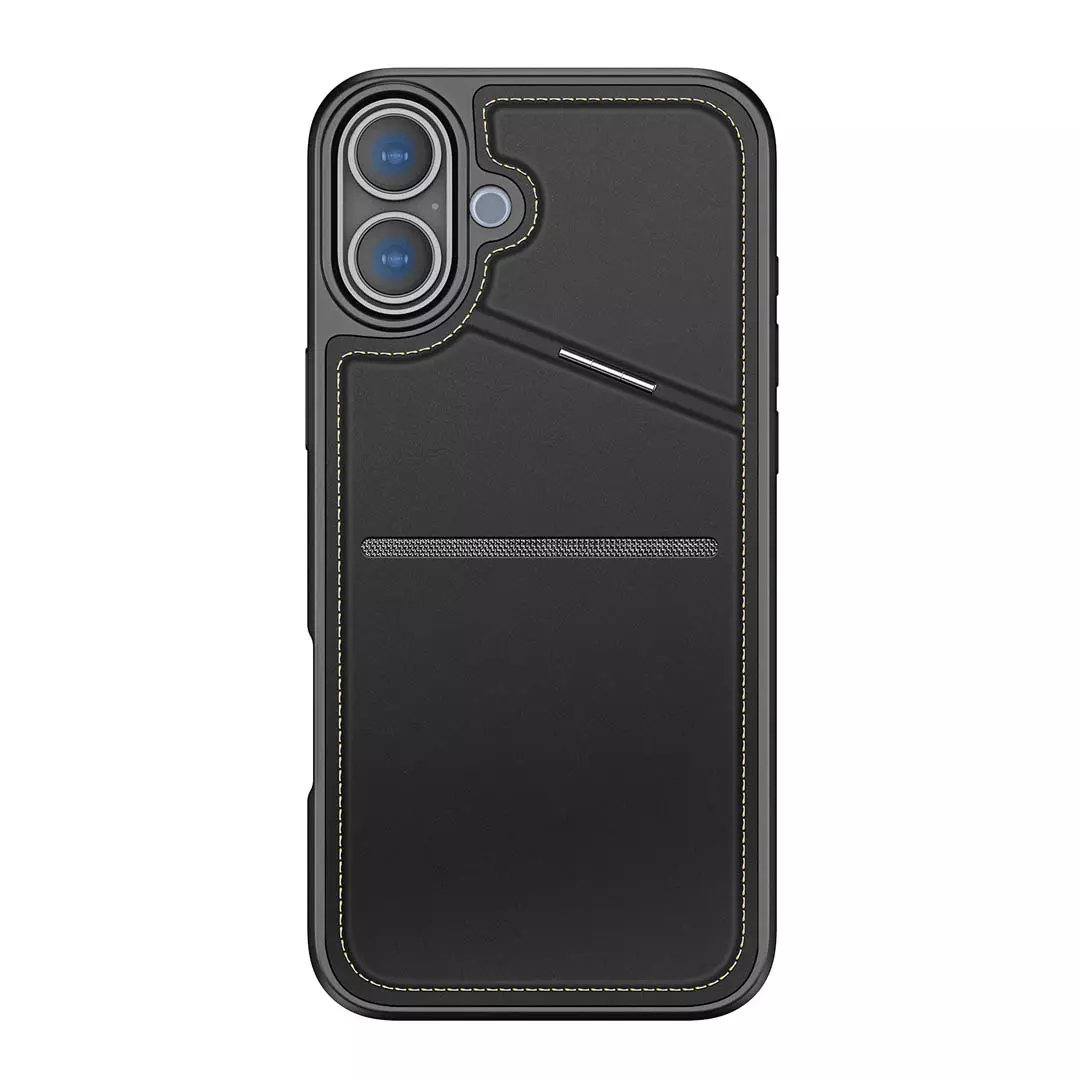 iPhone 16 Plus Card Holder Back Cover with Stand Black by Dux Ducis - Image 3