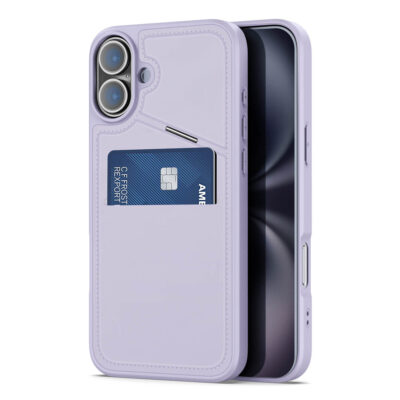 DUX DUCIS Rafi II Series iPhone 16 Plus Back Cover Case in Purple – MagSafe, Card Holder and Adjustable Stand