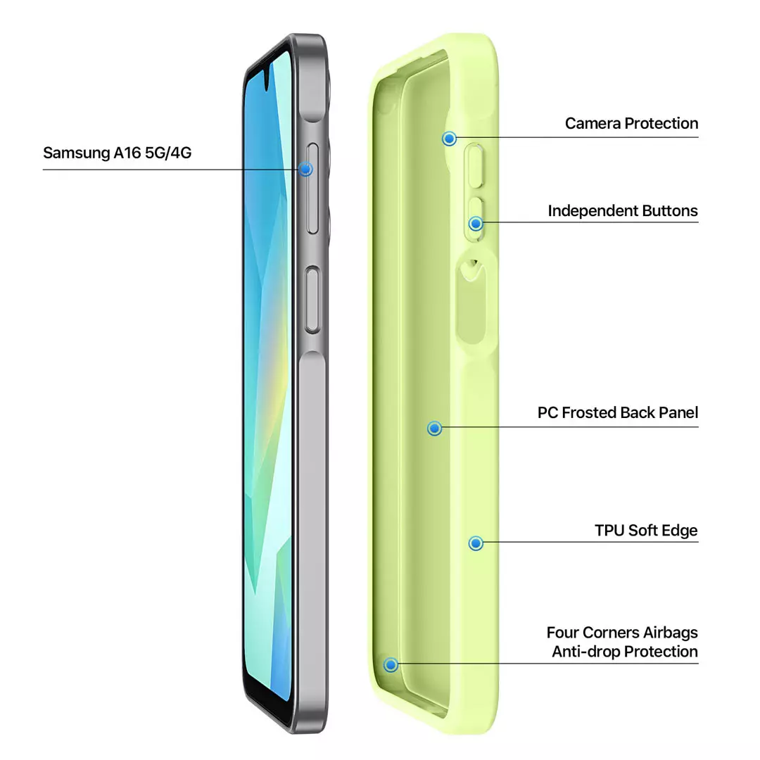 Samsung Galaxy A16 Frosted Case Green by Dux Ducis - Image 4