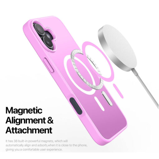 DUX DUCIS Yind Series Magnetic Case for iPhone 16 Plus - Rose Pink - Image 6