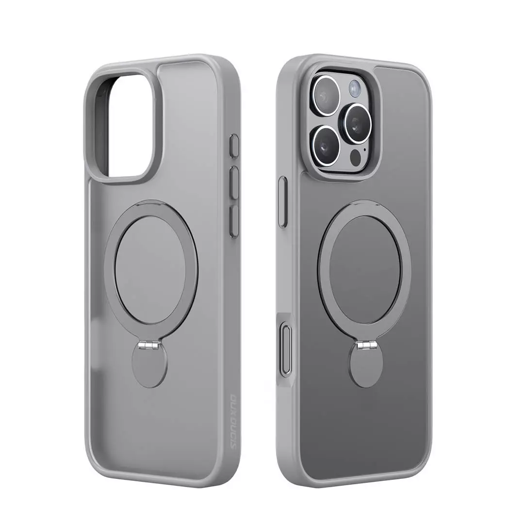 iPhone 16 Pro Max Magnetic Frosted Case with Stand Grey by Dux Ducis - Image 2