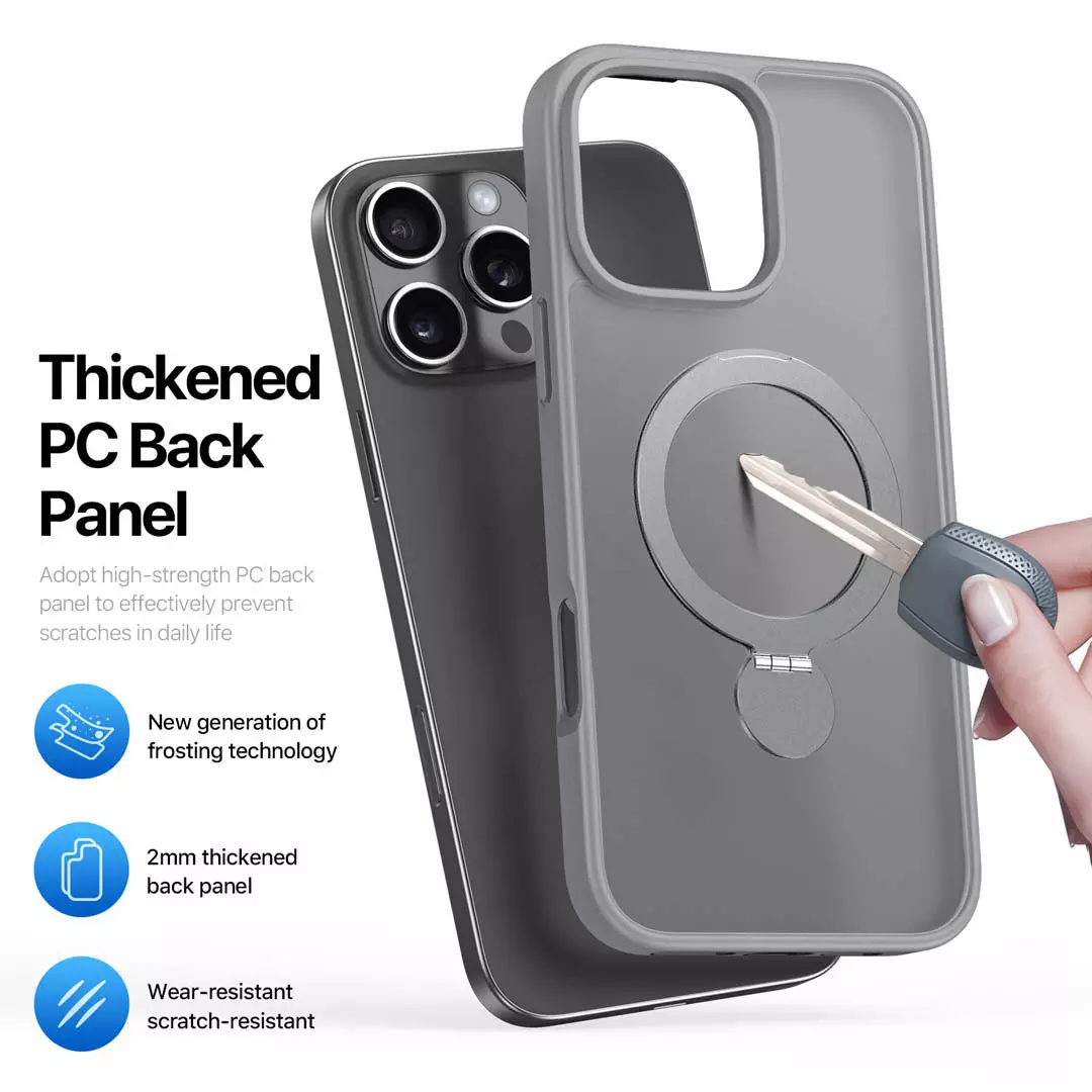 iPhone 16 Pro Max Magnetic Frosted Case with Stand Grey by Dux Ducis - Image 7