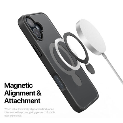 DUX DUCIS Yind Series Magnetic Charging Case with Folding Stand for iPhone 16 - Black - Image 7