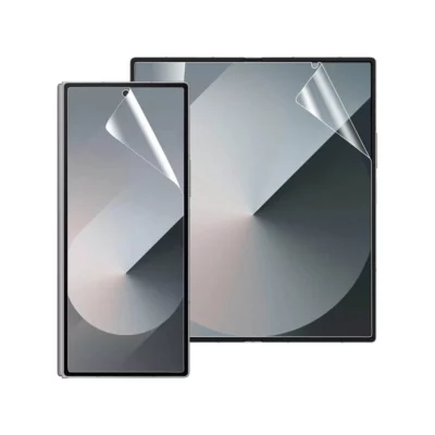 Samsung Galaxy Z Fold6 hydrogel screen protector set for main screen, cover screen, and rear outer panel
