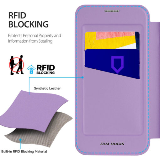 Samsung Galaxy A36 / A56 Folio Wallet Case - Purple | Skin X Pro Series by Dux Ducis - Image 8
