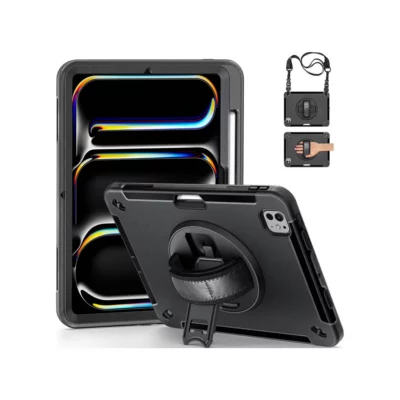 iPad Pro 11-inch (M5) heavy duty rugged case shoulder strap kickstand MIL-STD-810H