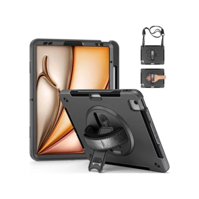 iPad Pro 13-inch (M5) heavy duty rugged case shoulder strap kickstand MIL-STD-810H