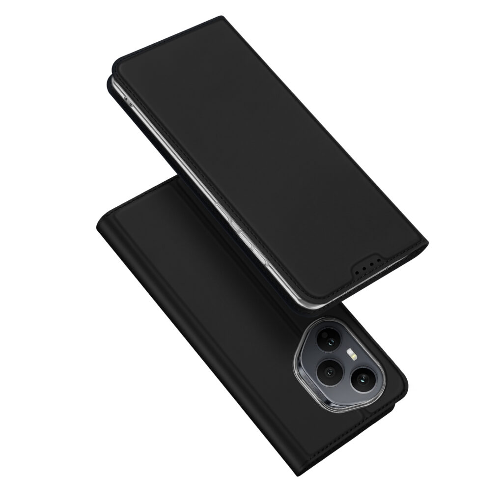 Honor 400 Pro Leather Flip Case with Card Slot Black Skin Pro by Dux Ducis