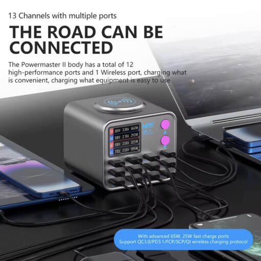 MaAnt DianBa No.2 300W Multi-Port PD Charger, 13x Port USB & Wireless Charging Station with PD3.1 Fast Charging - Image 6