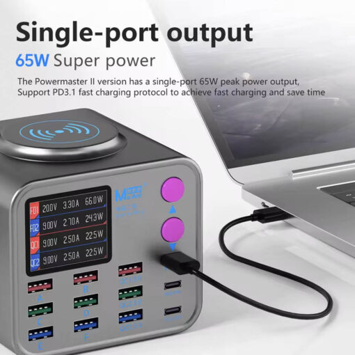 MaAnt DianBa No.2 300W Multi-Port PD Charger, 13x Port USB & Wireless Charging Station with PD3.1 Fast Charging - Image 7