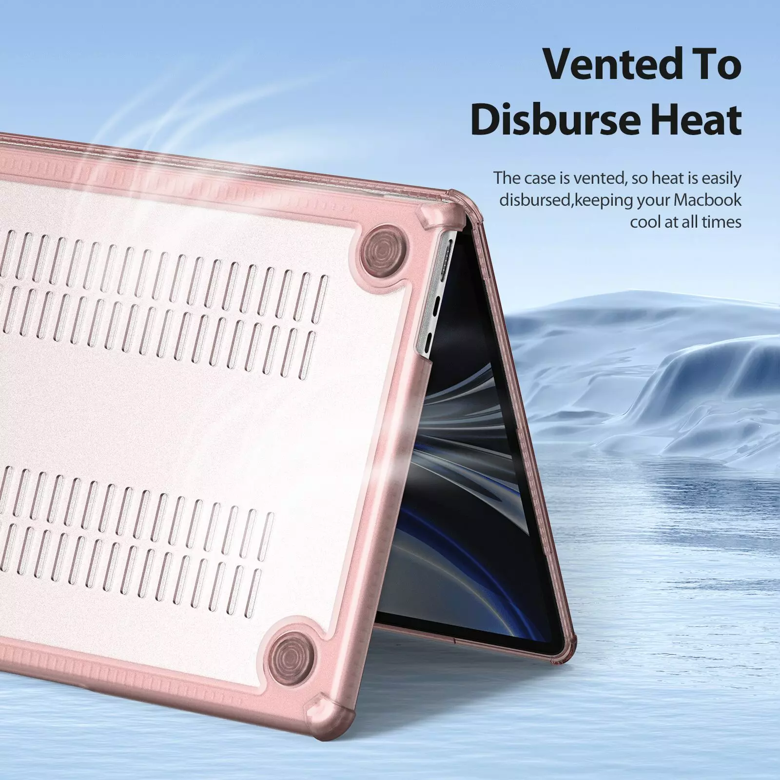 MacBook Air 13.3-inch M1 Hard Shell Case Pink by Dux Ducis - Image 10