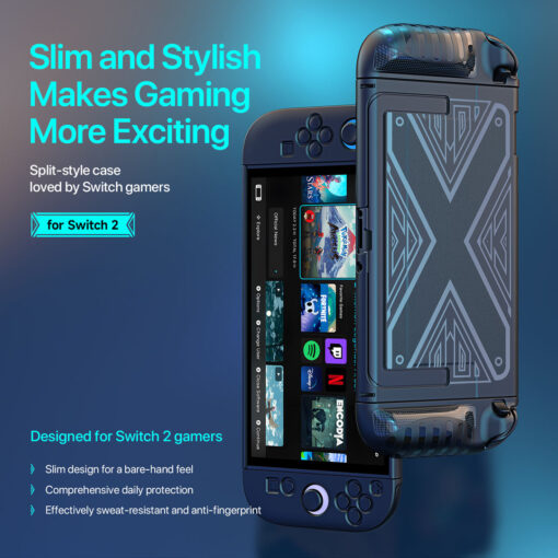 Nintendo Switch 2 Protective Case - Matte Slim Fit with Drop Protection and Ergonomic Grip - Image 4