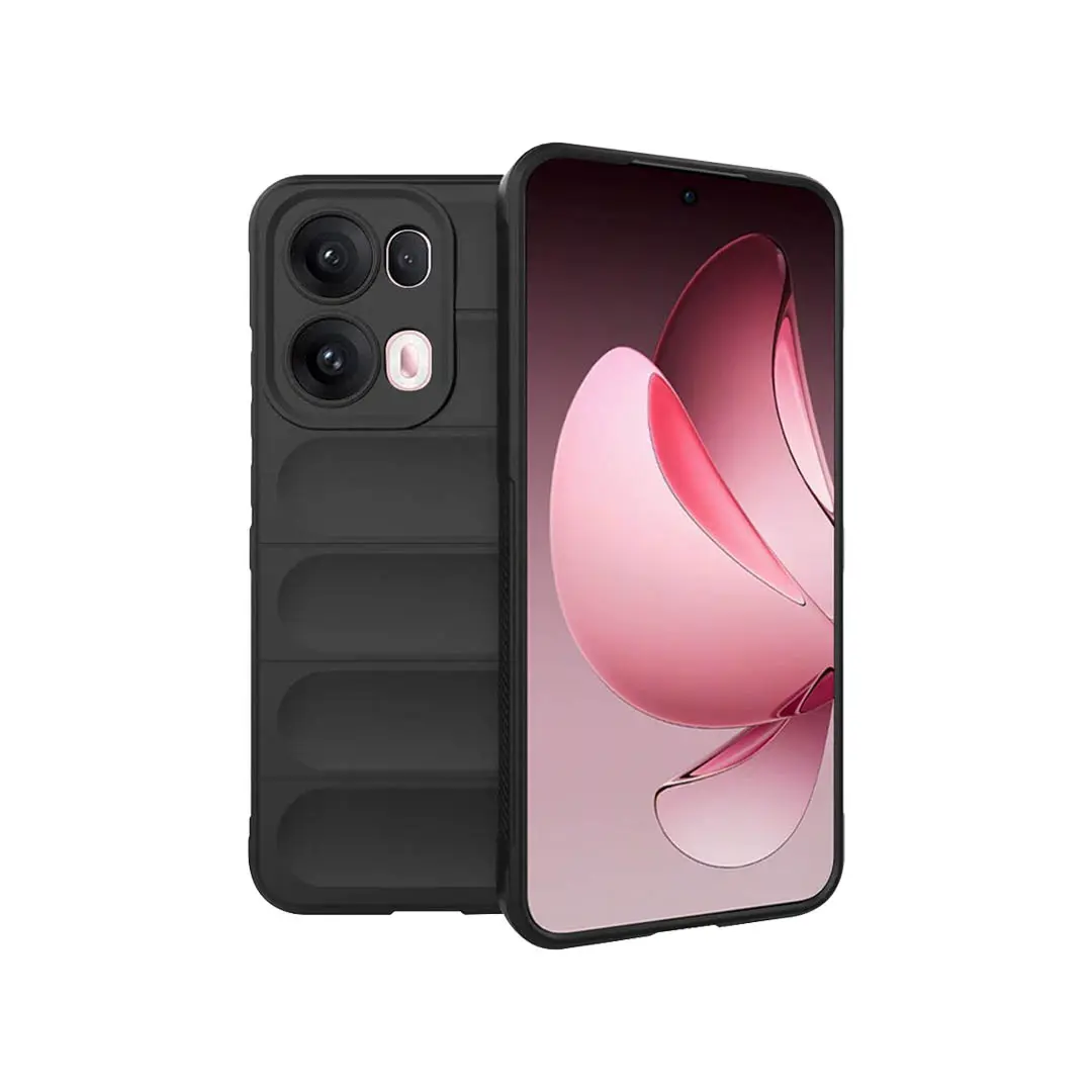 OPPO Reno 13 Pro protective case black TPU flannel thickened corners Magic Shield