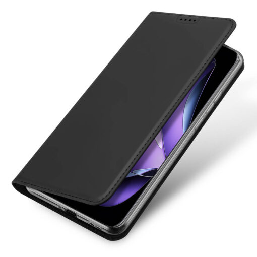 Oppo Reno 13 Pro Leather Flip Case with Card Slot - Black | Skin Pro by Dux Ducis - Image 5
