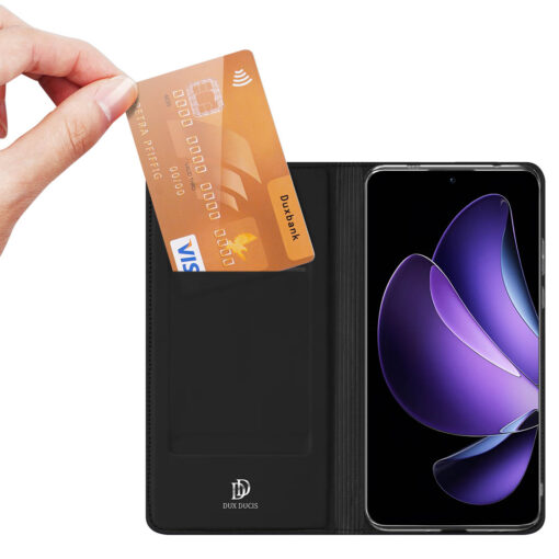 Oppo Reno 13F Wallet Case - Black | Dux Ducis Skin Pro Series