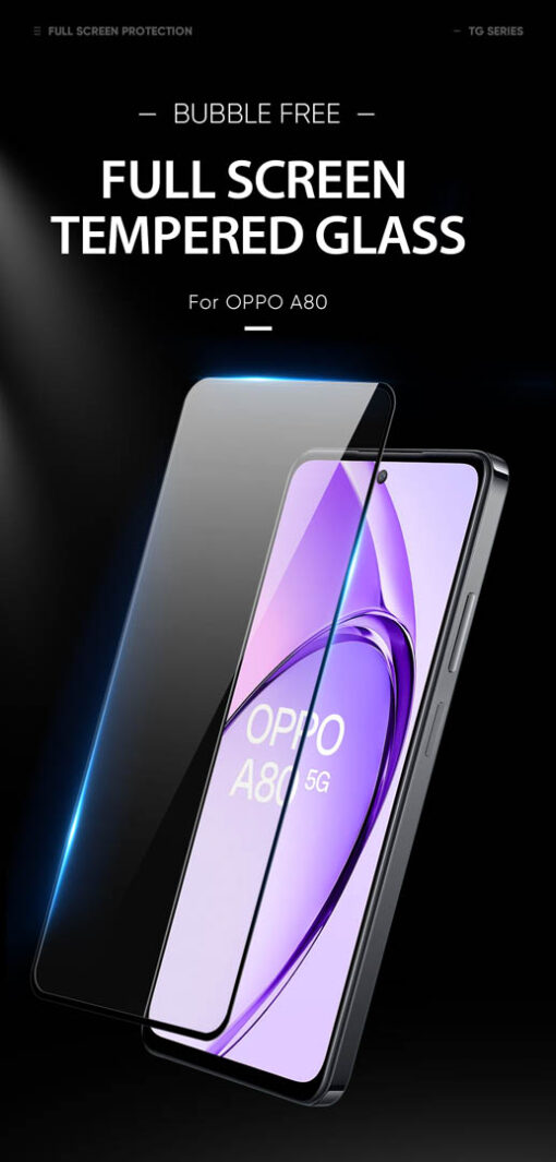 Premium Tempered Glass Protector for Oppo A80 - Scratch-Resistant, Ultra Clear, Touch Sensitive - Image 2