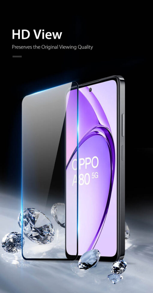 Premium Tempered Glass Protector for Oppo A80 - Scratch-Resistant, Ultra Clear, Touch Sensitive - Image 4