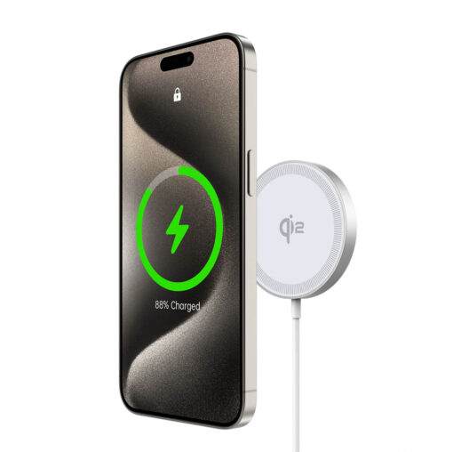 Qi2 15W Magnetic Wireless Charger - Ultra-Slim Fast Charger for iPhone | W18 by Duzzona - Image 3