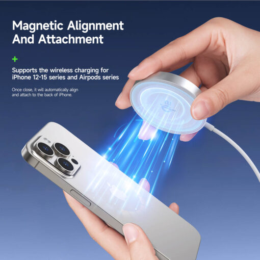 Qi2 15W Magnetic Wireless Charger - Ultra-Slim Fast Charger for iPhone | W18 by Duzzona - Image 9