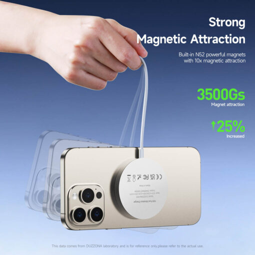 Qi2 15W Magnetic Wireless Charger - Ultra-Slim Fast Charger for iPhone | W18 by Duzzona - Image 11